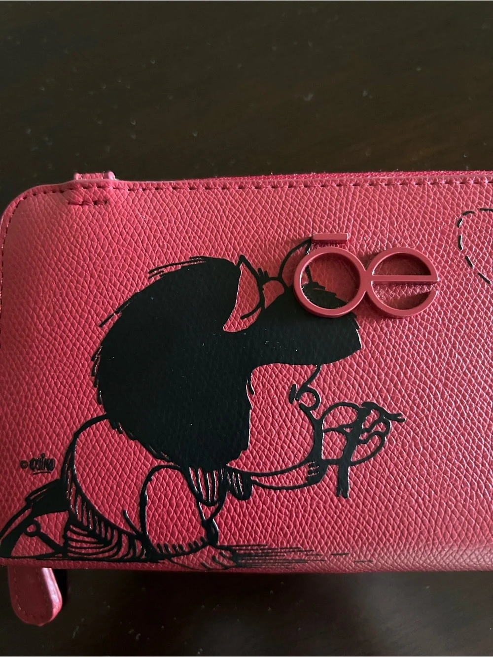 Mafalda Cloe MX Red Women's Zip Wallet with Playful Graphic